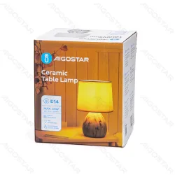 Ceramiczna lampa stołowa z oprawką E14 do przytulnego wnętrza