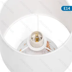 Ceramiczna lampa stołowa z oprawką E14 do przytulnego wnętrza
