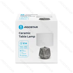 Ceramiczna lampa stołowa Aigostar E14 praktyczna i stylowa do każdego wnętrza