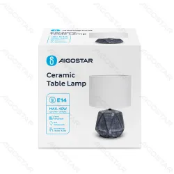 Ceramiczna lampa stołowa Aigostar E14 model 273231295 do przytulnego wnętrza