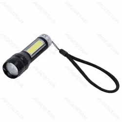 Mała latarka ładowalna USB Aigostar 273233954 z zoomem i bocznym światłem COB dla wygody użytkowania