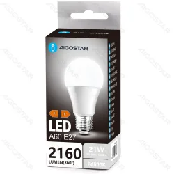 Żarówka LED A60 E27 21W 2160lm zimna 6500K energooszczędna do biura