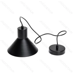 Żelazna lampa wisząca czarna E27 Aigostar bez źródła światła do wnętrz