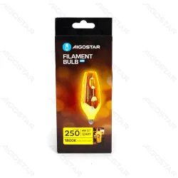 Żarówka LED filament Alien E27 4W 1800K o ciepłym świetle do przytulnego klimatu - kolorowy gradient pomarańczowo-fioletowy