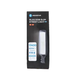 Wąska latarnia uliczna LED 200W 17400lm 230V zimna szara energooszczędna