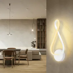 Lampa ścienna Aigostar 2700K z aluminium i silikonu do salonu o ciepłym świetle