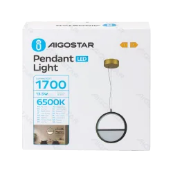 Aluminiowa lampa wisząca 13,5W 6500K zimna do biura energoszczędna