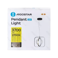 Aluminiowa lampa wisząca 30W 2700K ciepła Aigostar do salonu