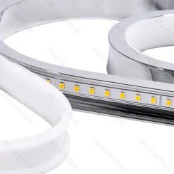 Nowoczesna chromowana lampa wisząca LED 35 W 3000K do salonu