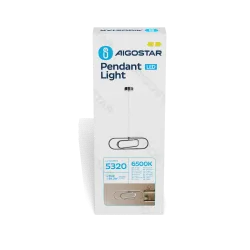 Nowoczesna chromowana lampa wisząca LED 35 W zimna do biura