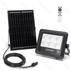 Halogen solarny LED 100W 1000lm zimne światło czarny praktyczne oświetlenie zewnętrzne