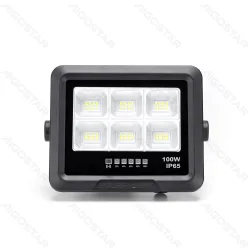 Halogen solarny LED 100W 1000lm zimne światło czarny praktyczne oświetlenie zewnętrzne