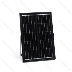 Halogen solarny LED 100W 1000lm zimne światło czarny praktyczne oświetlenie zewnętrzne