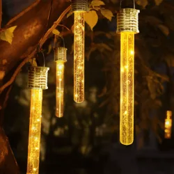 Ambientowa lampa ogrodowa solarna LED ze stali nierdzewnej z bańkami dla przytulnego klimatu