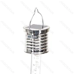 Ambientowa lampa ogrodowa solarna LED ze stali nierdzewnej z bańkami Aigostar