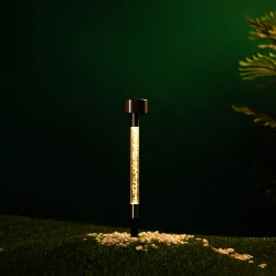 Lampa ogrodowa solarna LED ze stali nierdzewnej z bańkami do przytulnego klimatu