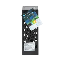 Słupek ażurowy kolorowy lampion solarny ogrodowy led 18x6x6cm czarny