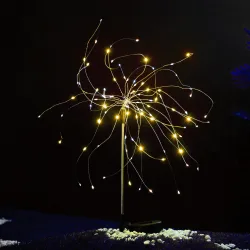 Lampa ogrodowa solarna LED Dmuchawiec ze stali nierdzewnej ciepłe światło do ogrodu