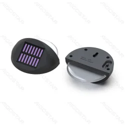 Lampa ścienna solarna LED Aigostar czarna 2700K do przytulnego oświetlenia