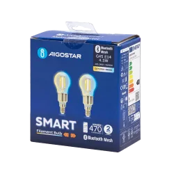 2 x inteligentna żarówka Bluetooth Mesh G45 4,5W E14 2700-6500K energooszczędna do domu
