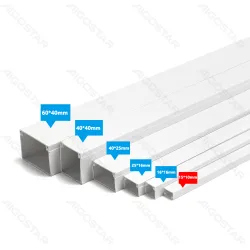 Listwa PVC biała kwadratowa z podkładem samoprzylepnym do łatwego montażu