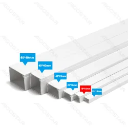 Listwa PVC biała kwadratowa z samoprzylepnym podkładem dla łatwego montażu