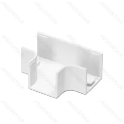 Kwadratowa biała listwa PVC 16x16 mm z kolankiem i trójnikiem 4 sztuki praktyczny zestaw montażowy