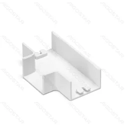 Kwadratowa biała listwa PVC 25x16 mm z kolankiem i trójnikiem 4 sztuki praktyczny zestaw do montażu