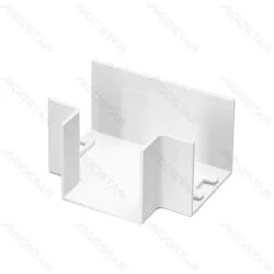 Kwadratowa biała listwa PVC 40x40 mm kolanko trójnik 4 sztuki praktyczny zestaw