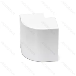 Kwadratowe białe kolanko zewnętrzne PVC 60x40 mm 4 sztuki praktyczny zestaw