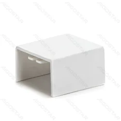 Łącznik prosty kwadratowy do korytka 25x16 mm biały PVC 4 szt praktyczny zestaw