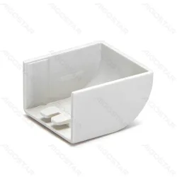 Kwadratowa biała zaślepka PVC 25x16 mm 4 sztuki praktyczny zestaw
