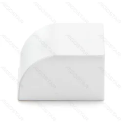 Kwadratowa biała zaślepka PVC 25x16 mm 4 sztuki praktyczny zestaw