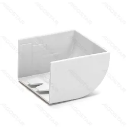 Kwadratowa biała zaślepka PVC 40x25 mm 4 sztuki praktyczny zestaw do listew