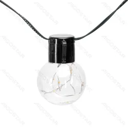 Solarny girlanda ogrodowa 5m 10 kul 80 LED ciepła do przytulnego klimatu