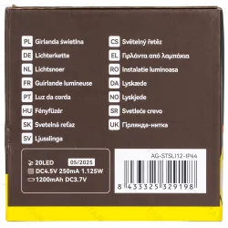Girlanda solarna G50 10 m 20 białych ciepłych kul do przytulnego ogrodu