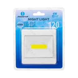 Lampka nocna Aigostar na baterie AAAx3 120 lm z włącznikiem – praktyczne oświetlenie