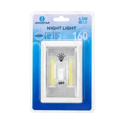 Lampka nocna Aigostar 160 lm zimna zasilana na baterie AAAx3 dla wygody użytkowania