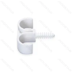 Dwuhaczykowy zacisk do rur PVC 25 mm ze śrubą rozporową zapewniający trwałe mocowanie