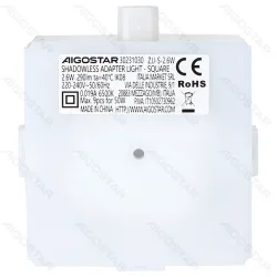 Kwadratowy adapter do lamp LED 4000K zapewniający wygodny montaż