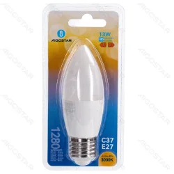 Żarówka LED świeczka C37 E27 13W 3000K 1280lm Aigostar energooszczędna do salonu