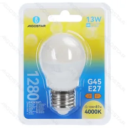 Żarówki LED G45 E27 13W 4000K 2 sztuki w blistrze do kuchni