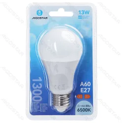 Żarówka LED A60 E27 13W 6500K 1 sztuka blister mocne światło do biura