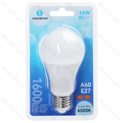 Żarówka LED A60 E27 16W 6500K 1 sztuka blister mocne światło do biura