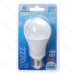 Żarówka LED A60 E27 22W 6500K 1 sztuka blister mocne światło do biura