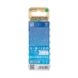 Baterie alkaliczne LR6 AA 1.5V 8 sztuk Aigostar o długotrwałej mocy