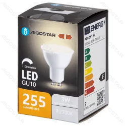 Energooszczędna żarówka LED GU10 3W 255lm ciepła ściemnialna do salonu