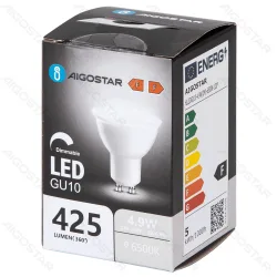 Żarówka LED GU10 4,9W 425lm zimna ściemnialna do biura energoszczędna