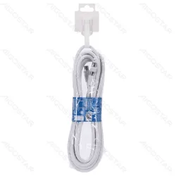 Kabel telewizyjny RG6U 5 m ze złączami męsko-męskimi i akcesoriami do wygodnego montażu