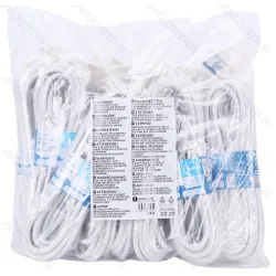 Kabel telewizyjny RG6U 5 m ze złączami męsko-męskimi i akcesoriami do wygodnego montażu